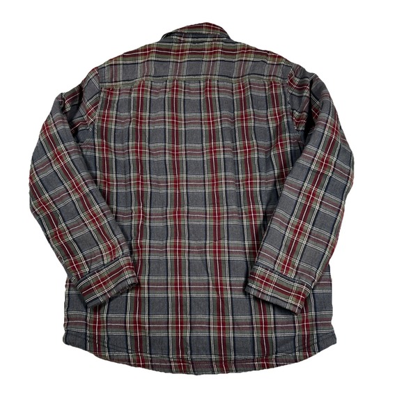 LL Bean Sherpa Lined Scotch Plaid Shirt Jacket Men's S Shacket Slightly Fitted - Picture 7 of 7